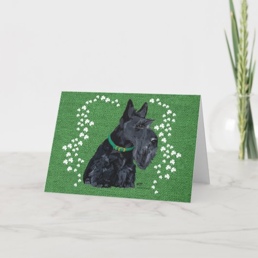 Schotse Terrier St. Patrick's Day Kaart (Voorkant)