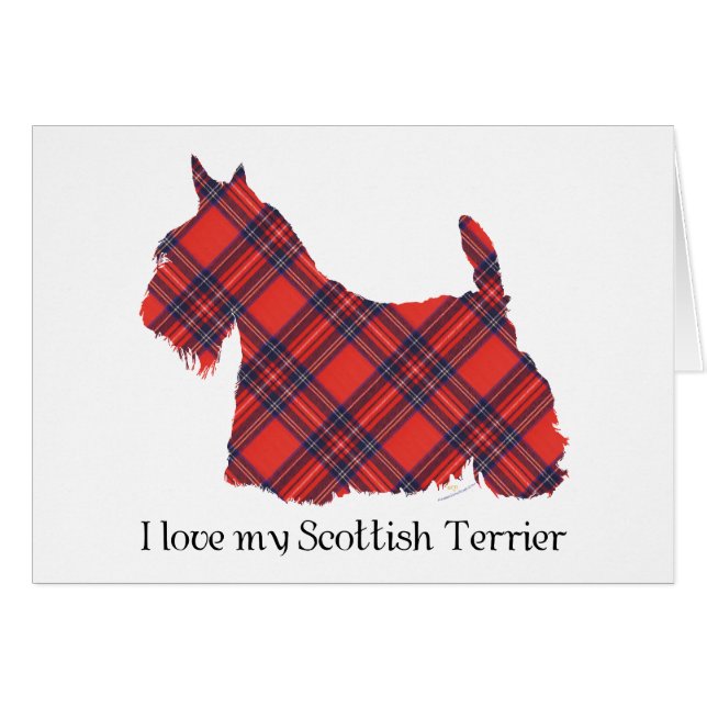 Schotse Terrier Stewart Tartan (Voorkant Horizontaal)