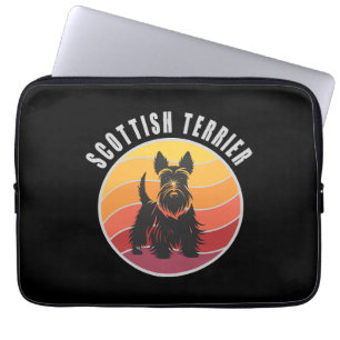 Schotse Terriër Sunset Laptop Sleeve