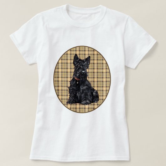 Schotse Terrier Tartan Design T-shirt (Design voorkant)