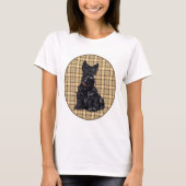 Schotse Terrier Tartan Design T-shirt (Voorkant)