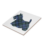 Schotse Terriër Tartan Silhouet Tegeltje (Zijkant)