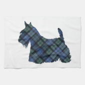 Schotse Terrier Tartan Silhouet Theedoek (Horizontaal)