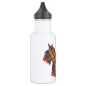 Schotse Terriër Tartan Silhouet Waterfles (Links)