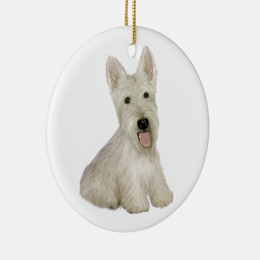 Schotse Terriër - tarwe Keramisch Ornament (Rechts)