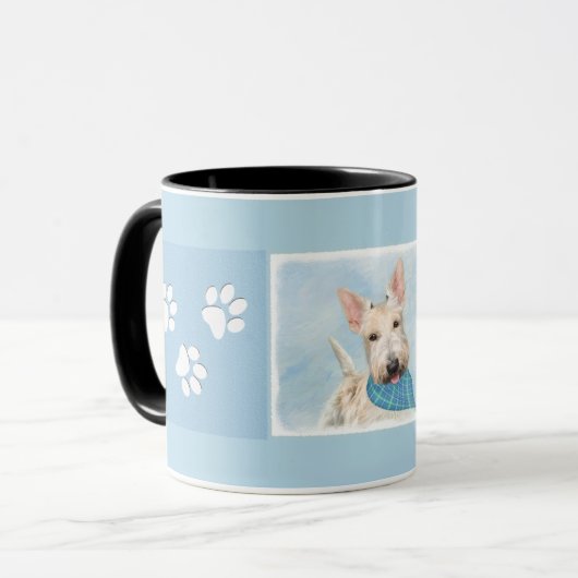 Schotse Terrier Tarwe Kleur Hond Schilderij Origin Mok (Voorkant links)