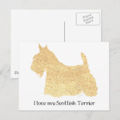 Schotse Terrier Tarwe Silhouet Briefkaart (Voorkant / Achterkant)