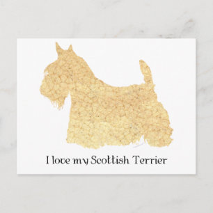 Schotse Terrier Tarwe Silhouet Briefkaart