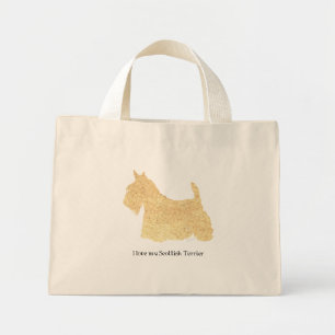 Schotse Terrier Tarwe Silhouet Mini Tote Bag