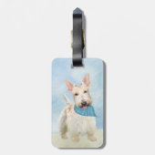 Schotse Terrier Tarwebruine Hond Schilderij Origin Bagagelabel (Achterkant verticaal)