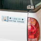 Schotse Terrier Tarwebruine Hond Schilderij Origin Bumpersticker (Op Truck)