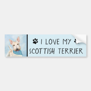 Schotse Terrier Tarwebruine Hond Schilderij Origin Bumpersticker