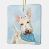 Schotse Terrier Tarwebruine Hond Schilderij Origin Keramisch Ornament (Links)