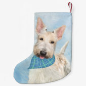 Schotse Terrier Tarwebruine Hond Schilderij Origin Kleine Kerstsok (Achterkant)