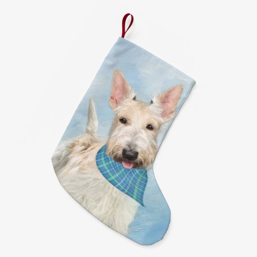 Schotse Terrier Tarwebruine Hond Schilderij Origin Kleine Kerstsok (Voorkant (Hangend))