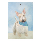 Schotse Terrier Tarwebruine Hond Schilderij Origin Mini Klembord (Achterkant)