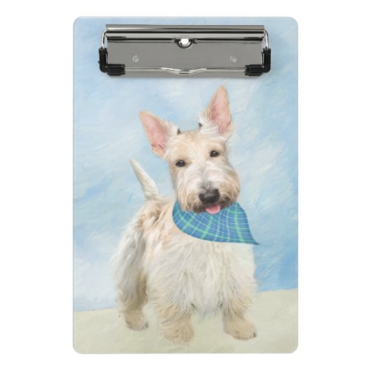 Schotse Terrier Tarwebruine Hond Schilderij Origin Mini Klembord (Voorkant)
