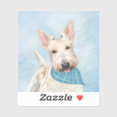 Schotse Terrier Tarwebruine Hond Schilderij Origin Sticker (Vel)