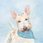 Schotse Terrier Tarwebruine Hond Schilderij Origin Sticker (Voorkant)