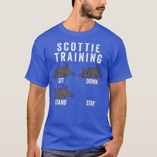 Schotse Terrier Training Hond Premium T-shirt (Voorkant)