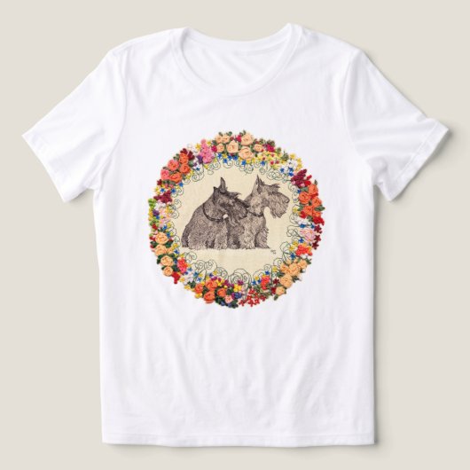 Schotse Terrier Tri-Blend Shirt (Design voorkant)