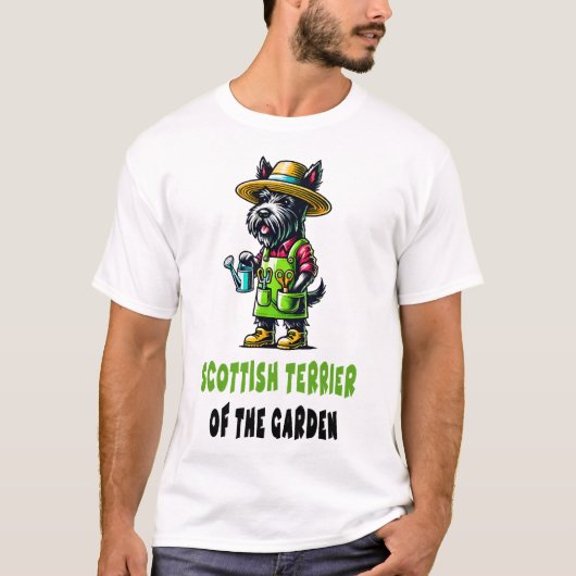 Schotse Terriër Tuinier T-shirt (Voorkant)
