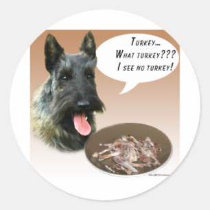 Schotse terriër Turkije Ronde Sticker