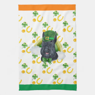Schotse Terrier Vakantiehuis Decoratie St. Patrick Theedoek