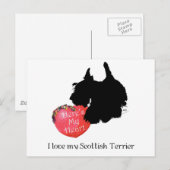Schotse Terrier Valentijn Feestdagenkaart (Voorkant / Achterkant)