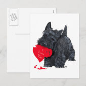Schotse Terrier Valentijn Feestdagenkaart (Voorkant / Achterkant)