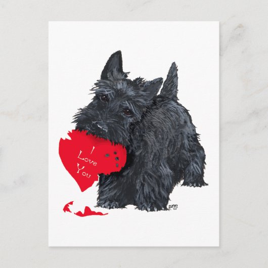 Schotse Terrier Valentijn Feestdagenkaart (Voorkant)