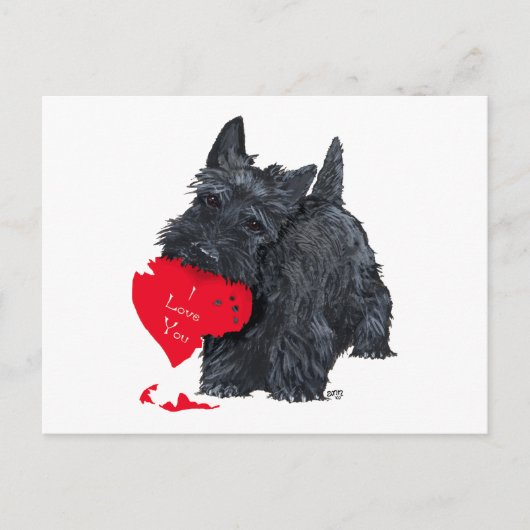 Schotse Terrier Valentijn Feestdagenkaart (Voorkant)