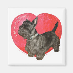Schotse Terrier Valentijn Magneet