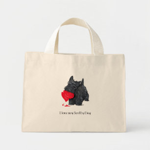 Schotse Terrier Valentijn Mini Tote Bag