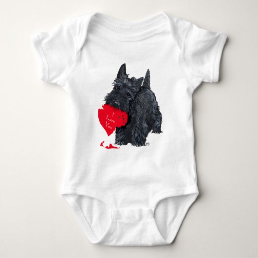 Schotse Terrier Valentijn Romper (Voorkant)