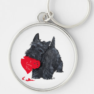 Schotse Terrier Valentijn Sleutelhanger