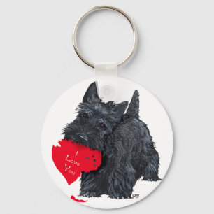 Schotse Terrier Valentijn Sleutelhanger