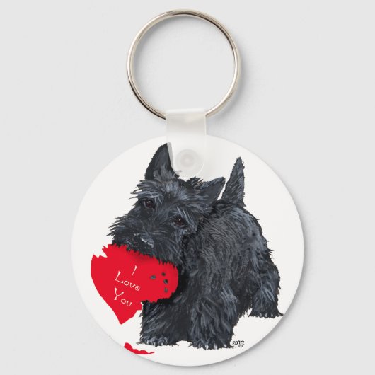 Schotse Terrier Valentijn Sleutelhanger (Voorkant)
