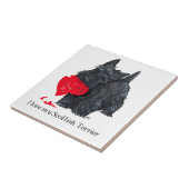 Schotse Terrier Valentijn Tegeltje (Zijkant)