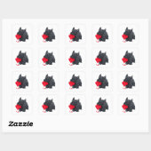 Schotse Terrier Valentijn Vierkante Sticker (Vel)