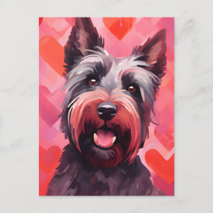 Schotse Terrier Valentijnsdag Briefkaart