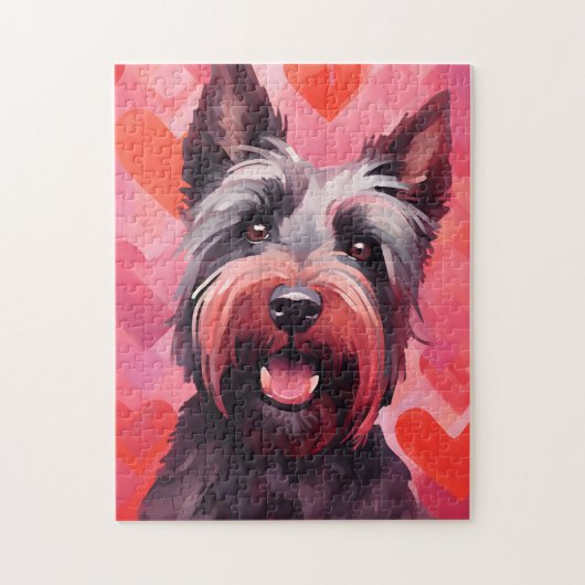 Schotse Terriër Valentijnsdag Legpuzzel (Verticaal)