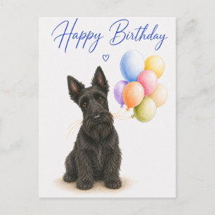 Schotse Terrier Verjaardag Briefkaart