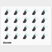 Schotse Terrier Verjaardag Vierkante Sticker (Vel)