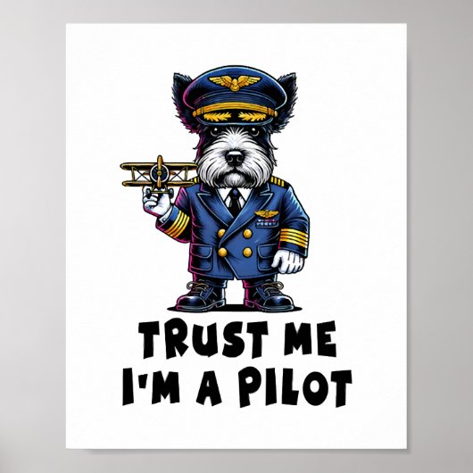 Schotse Terriër Vertrouw me, ik ben een piloot Poster (Voorkant)