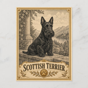 Schotse Terrier, Vintage Heritage Hond Briefkaart