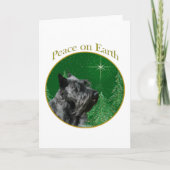 Schotse terriër vrede feestdagen kaart (Voorkant)