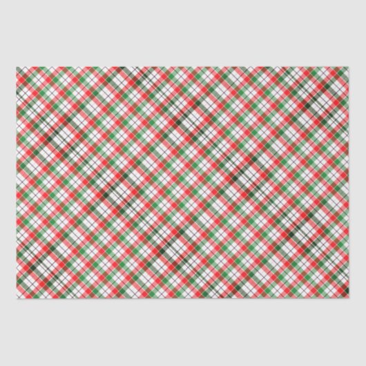 Schotse Terrier Vrolijk Kerstfeest Plaid Tissuepapier (Voorkant)