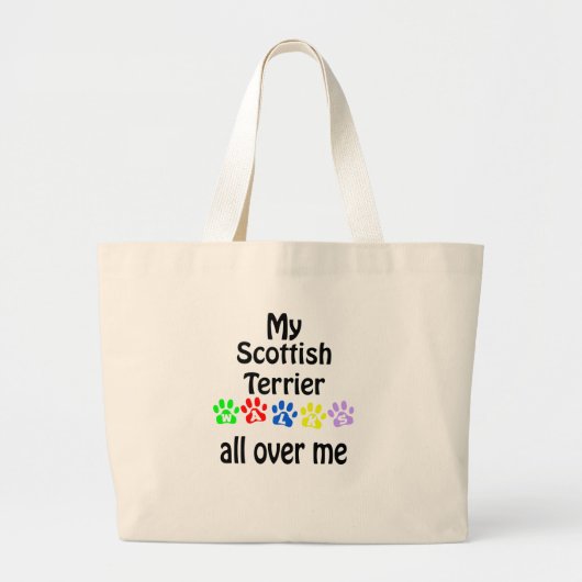 Schotse Terriër wandelingen ontwerp Grote Tote Bag (Voorkant)