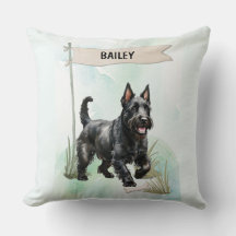 Schotse Terrier Waterverf Gepersonaliseerde Hond